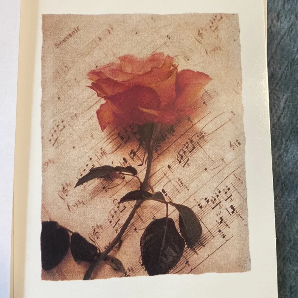 Marcel Schurman Amy Melious Vintage Red Rose Note Cards Set of 10